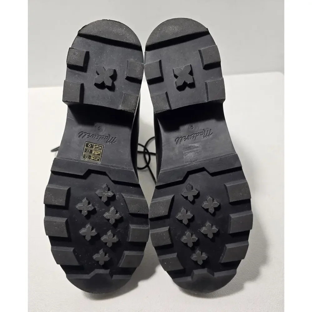 Madewell Shelton Lace-Up Lug Sole Boots Women’s Sz 9 Cargo Black Leather Combat - Picture 7 of 9